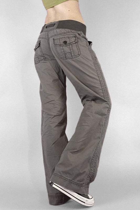 Edgy Slim Tie Strap Patchwork Jeans