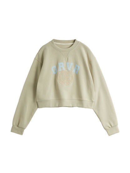 Contrast Color Letter Print Oversized Hoodie