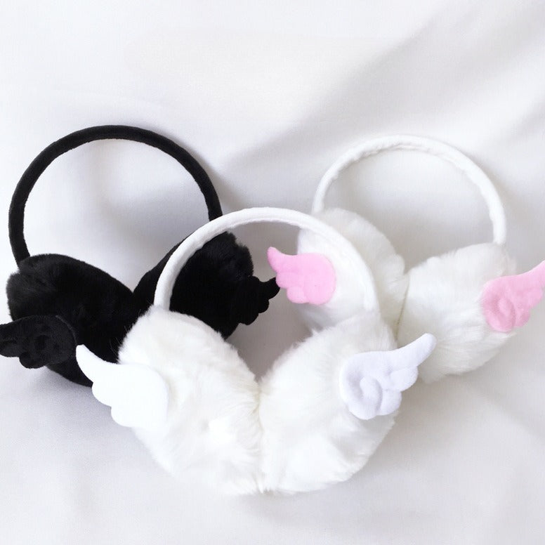 Harajuku Punk Wings Plush Earmuff