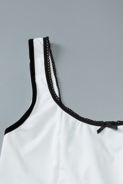 Sexy U Neck Sleeveless Short Bodycon Mini Dress