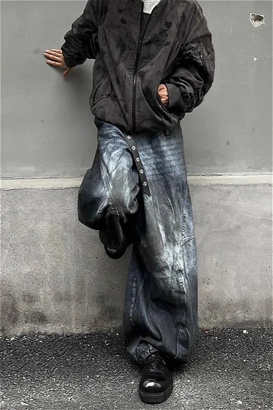 Retro Y2K High Waist Wide Leg Jeans