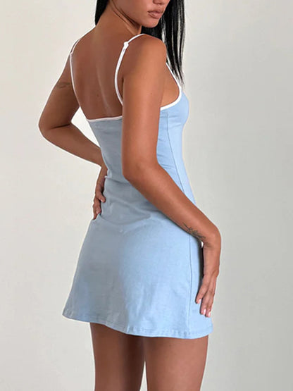 Sexy Bow Tie Mini Dress