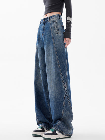 Scimitar Loose Design Boyfriend Jeans