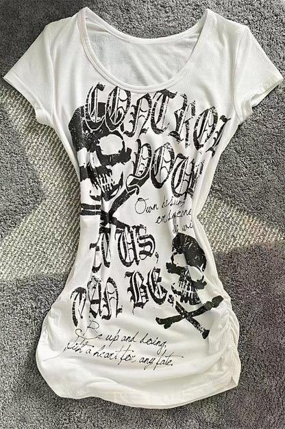 Edgy Cyber Y2K Gothic T-shirt