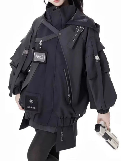 Mechanical Style Zipper Jacket