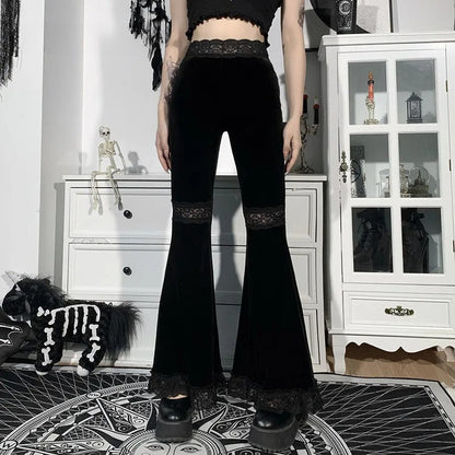 Black Lace Harajuku Pants