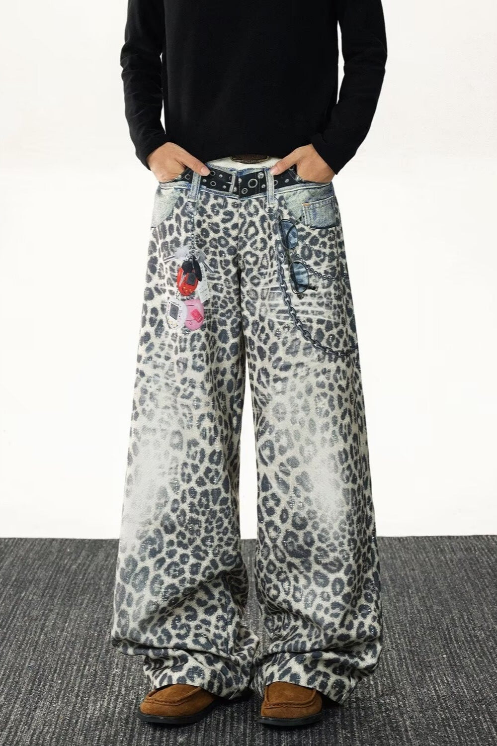 Lazy Style Harajuku Artistic Trendy Straight Denim Pants