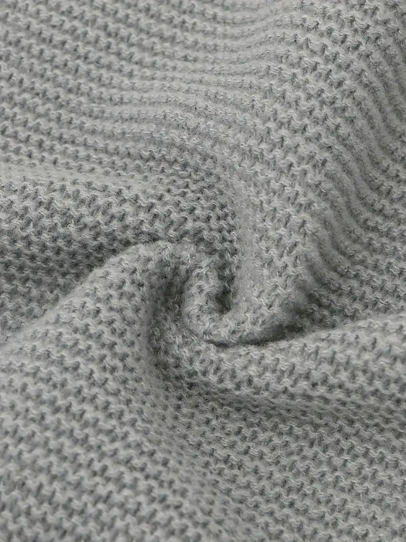 Women's Classic Long Gray Knit Cardigan | Ideal for Autumn/Winter