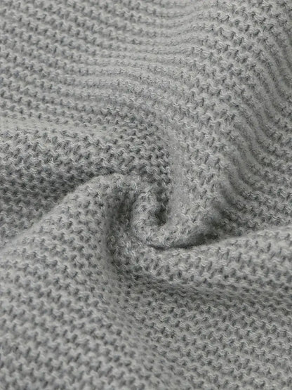 Women's Classic Long Gray Knit Cardigan | Ideal for Autumn/Winter