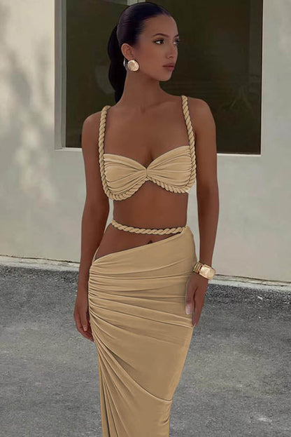 Conjunto de falda brisa de albaricoque