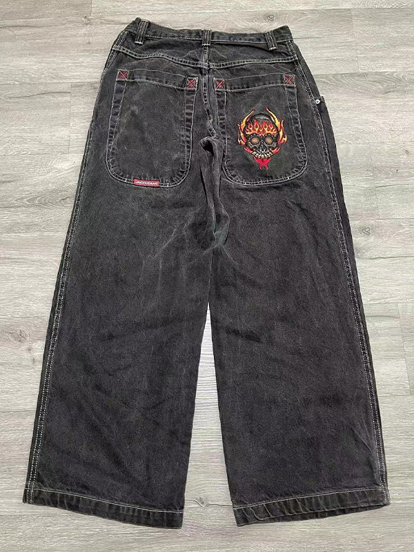 Hip Hop Trendy Brand Print Boyfriend Jeans