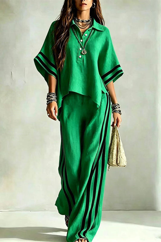 Striped Side-Panel Two-Piece Sets