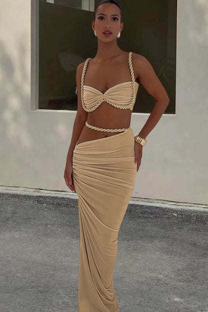 Conjunto de falda brisa de albaricoque