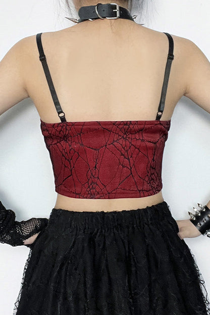 Leather Splice Gothic Cami Corset