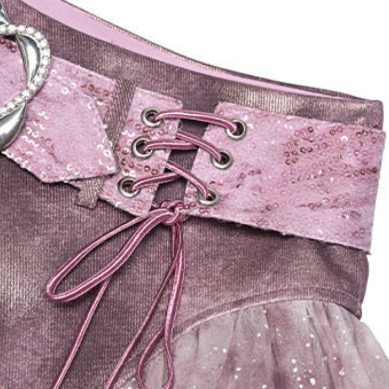 Irregular A line denim glitter mini skirt  | Festival Outfits Women