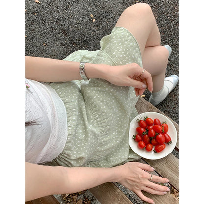 DressBetty - SMLSummer Floral Pleated Mini Skirt