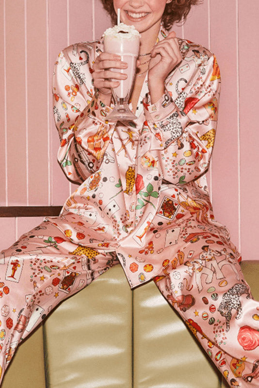 Conjunto de pijama de lujo Mahjong Queen