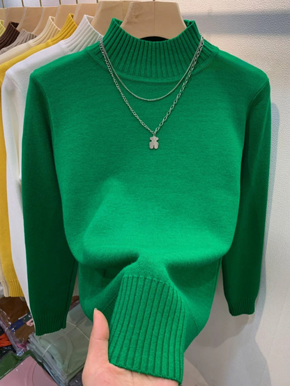 Suéter de cuello alto suave y transpirable para mujer | Ideal para otoño/invierno