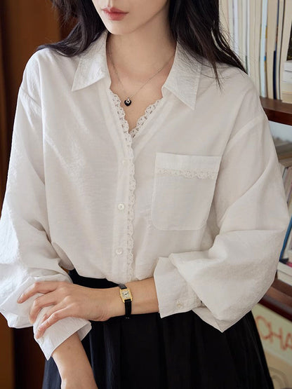 Layla Daily Lapel Lace Shirt