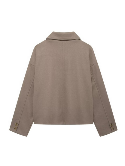 Arina Lapel Button-Up Jacket