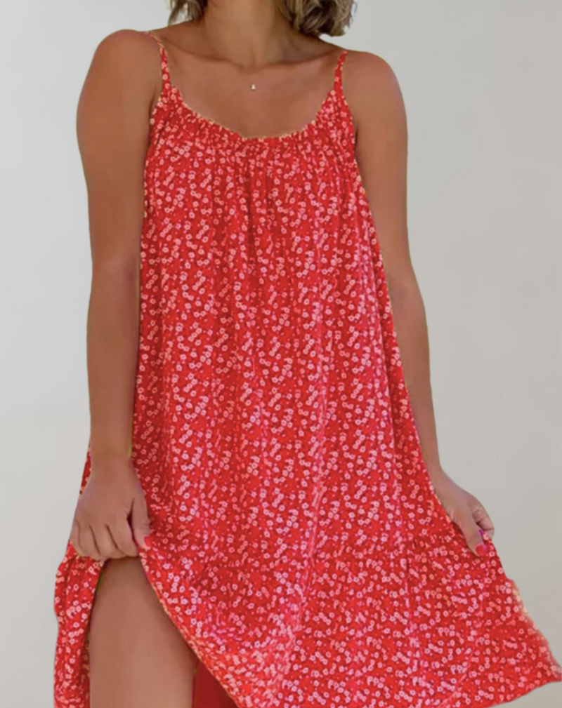 Vestido midi clásico de verano para mujer con estampado | Ideal para verano/primavera