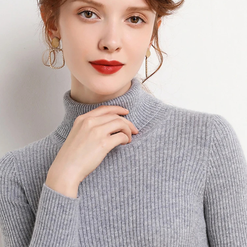 Jersey informal de manga larga y corte ajustado para mujer | Ideal para otoño/invierno