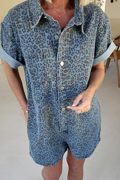 Jini Jeans Playsuit Blue Leo