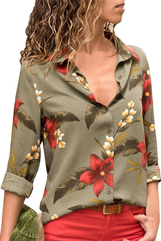 Casual Floral Shirt(4 Colors)