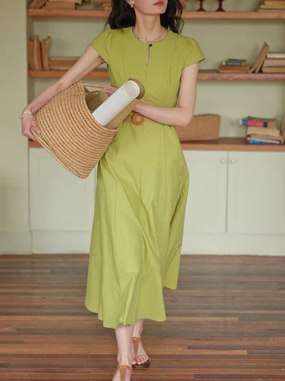 Jocelyn Elegant Crew Neck Waisted Dress