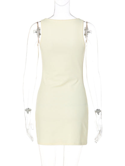 Slim Fit Hip Body Camisoles Mini&Short Dresses