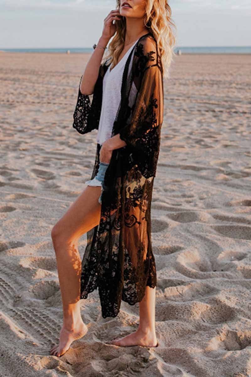 Sheer Shawl Beach Swimwear Cover-up