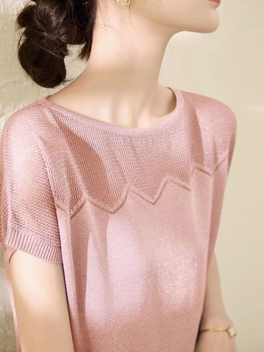 Madison Loose Crew Neck Knitted Top