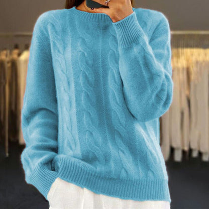 Elegante jersey de punto trenzado para mujer | Ideal para otoño/invierno