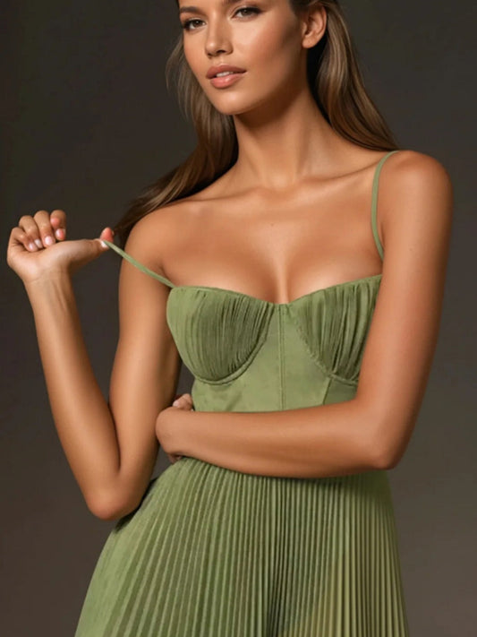 Camisoles Crimp Formal Dress Midi Dresses
