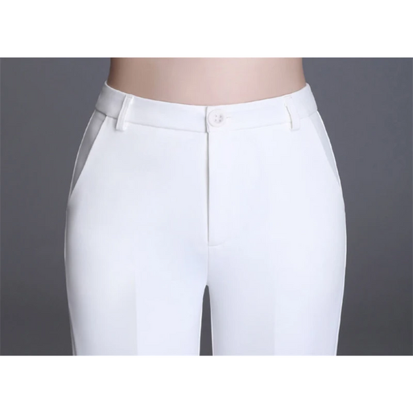 Women's Elegant Tight Fit High Waisted Flared Trousers | Ideal for All Seasons