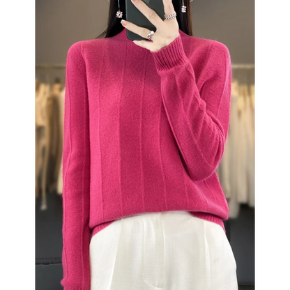 Suéter de cuello alto para mujer, resistente al viento y con forro | Ideal para otoño/invierno
