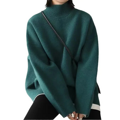 Jersey de cuello alto extragrande para mujer | Ideal para otoño/invierno