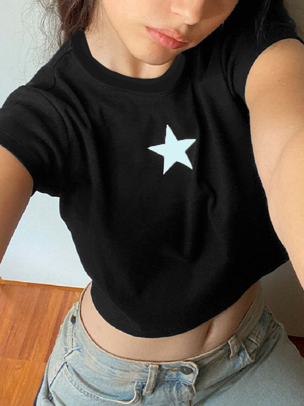 Star Print Short Sleeve Tee