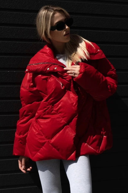 Loose Fit Quilted Cotton Jacket
