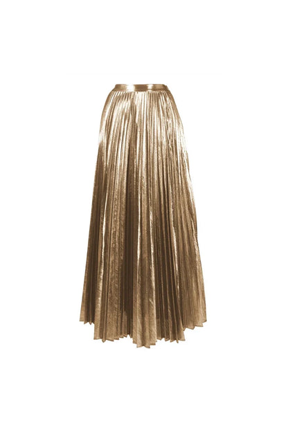 Conjunto de falda de una pieza con parches dorados recortados