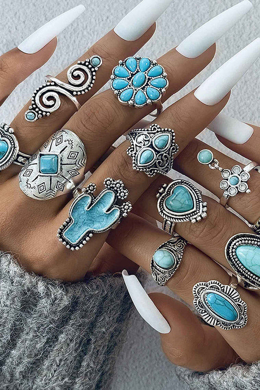 Bohemian Retro Turquoise Ring