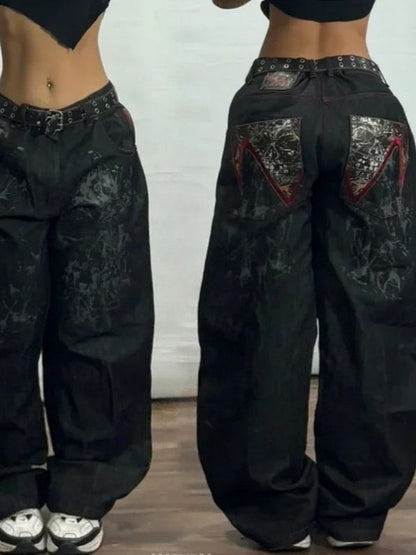 Retro High Waist Wide Leg Pants