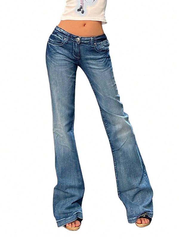 Vintage Denim Y2K Flare Leg Jeans