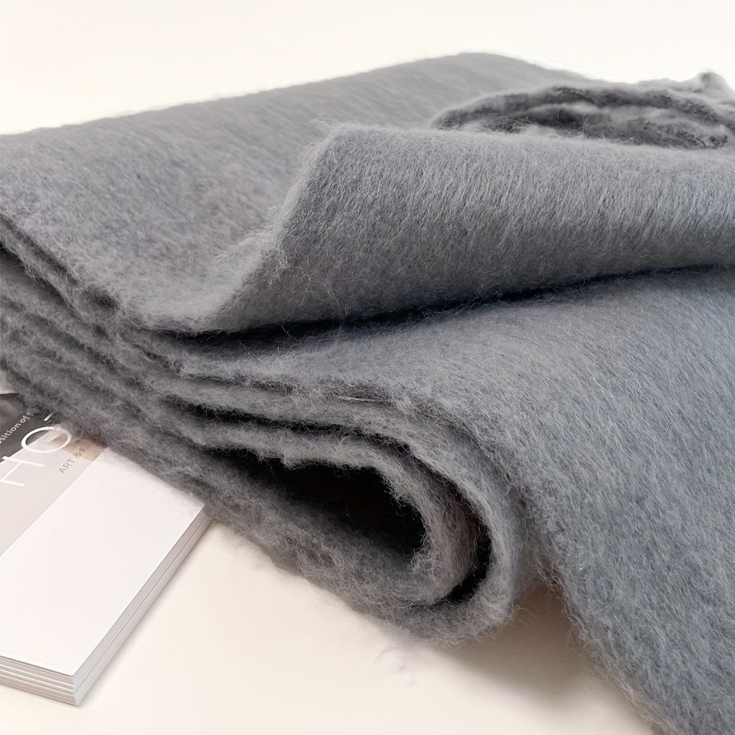 Solid Color Mohair Scarf