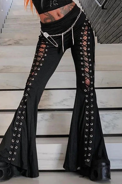 Punk Grunge Denim Cargo Streetwear Pant
