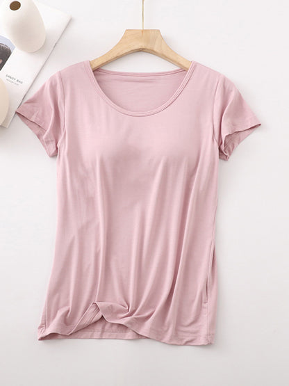 Modal Built-In Padding Short Sleeve