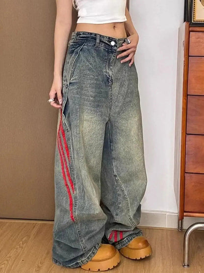American Vintage Stripes Boyfriend Jeans
