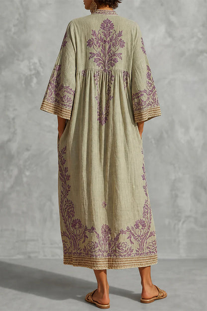 The Sage & Lavender Embroidered Kaftan