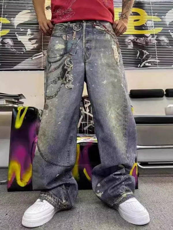 Retro Old Wasteland Style Boyfriend Jeans
