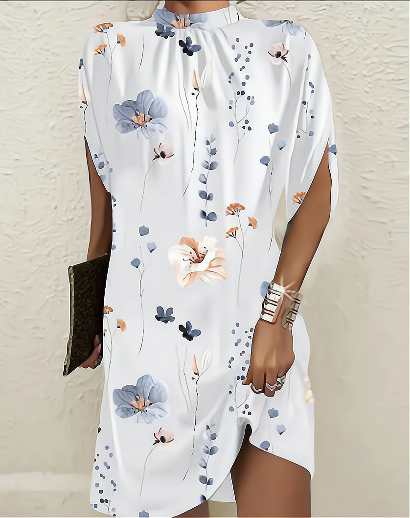 Round Neck Loose Bat Sleeve Dress
